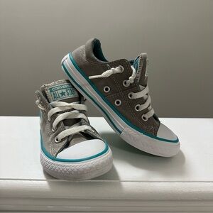 Converse Kids Sneakers Gray with Teal Trim